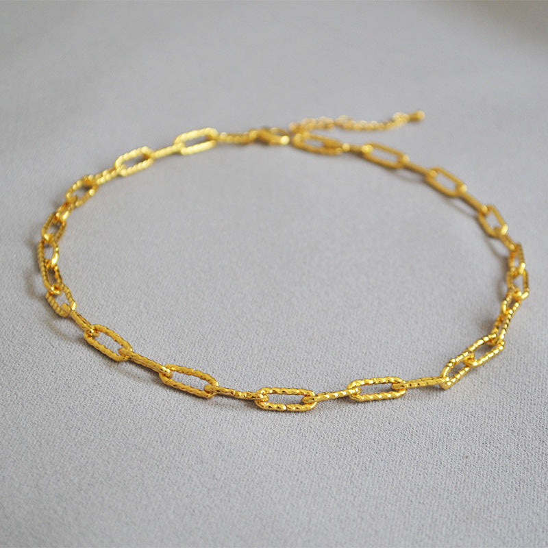 BFN013 Wholesale 18k Real Gold Plated Resist Tarnishable Fashion Lady Chain Necklace Hiphop Style Casual Necklace