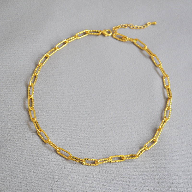 BFN013 Wholesale 18k Real Gold Plated Resist Tarnishable Fashion Lady Chain Necklace Hiphop Style Casual Necklace
