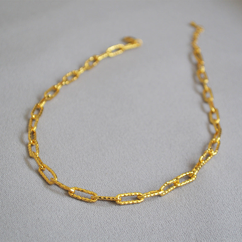 BFN013 Wholesale 18k Real Gold Plated Resist Tarnishable Fashion Lady Chain Necklace Hiphop Style Casual Necklace