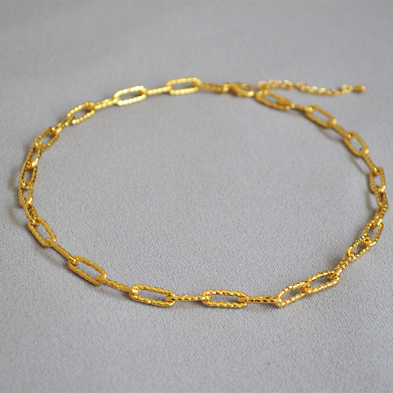 BFN013 Wholesale 18k Real Gold Plated Resist Tarnishable Fashion Lady Chain Necklace Hiphop Style Casual Necklace
