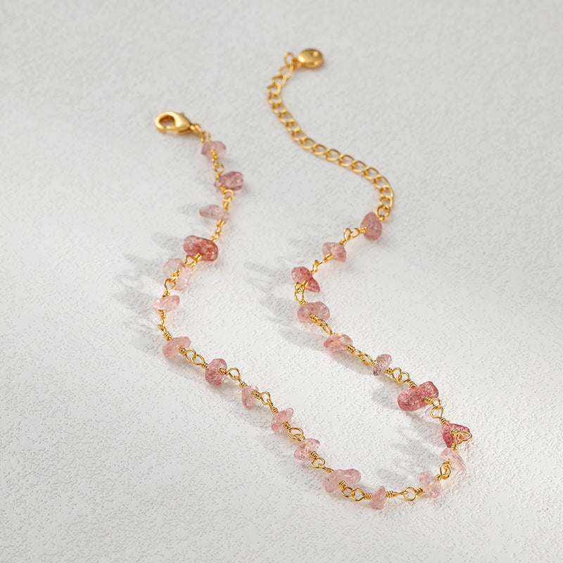 WT-B637 WKT Lovely Trendy Gift for Women Star Shaped Lucky Bracelets Natural Colorful Gemstone Opening Bracelets
