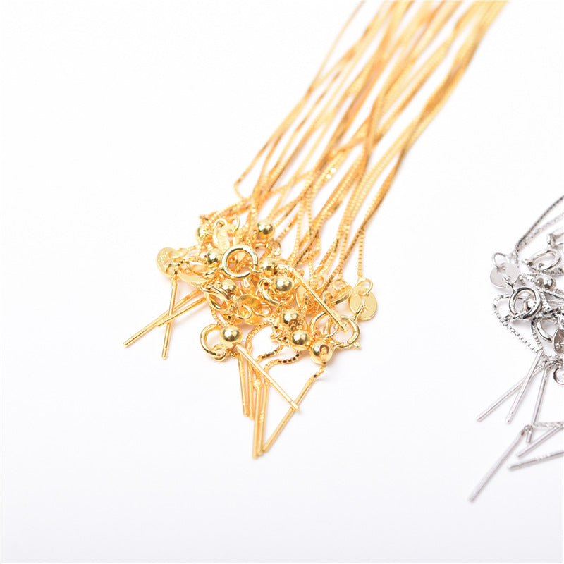 BFN010 Hot Hand Make Adjustable Size Box Chain Necklace High Quality 18 Kacrat Gold Electroplated 1mm Tiny Brass Chain Necklace
