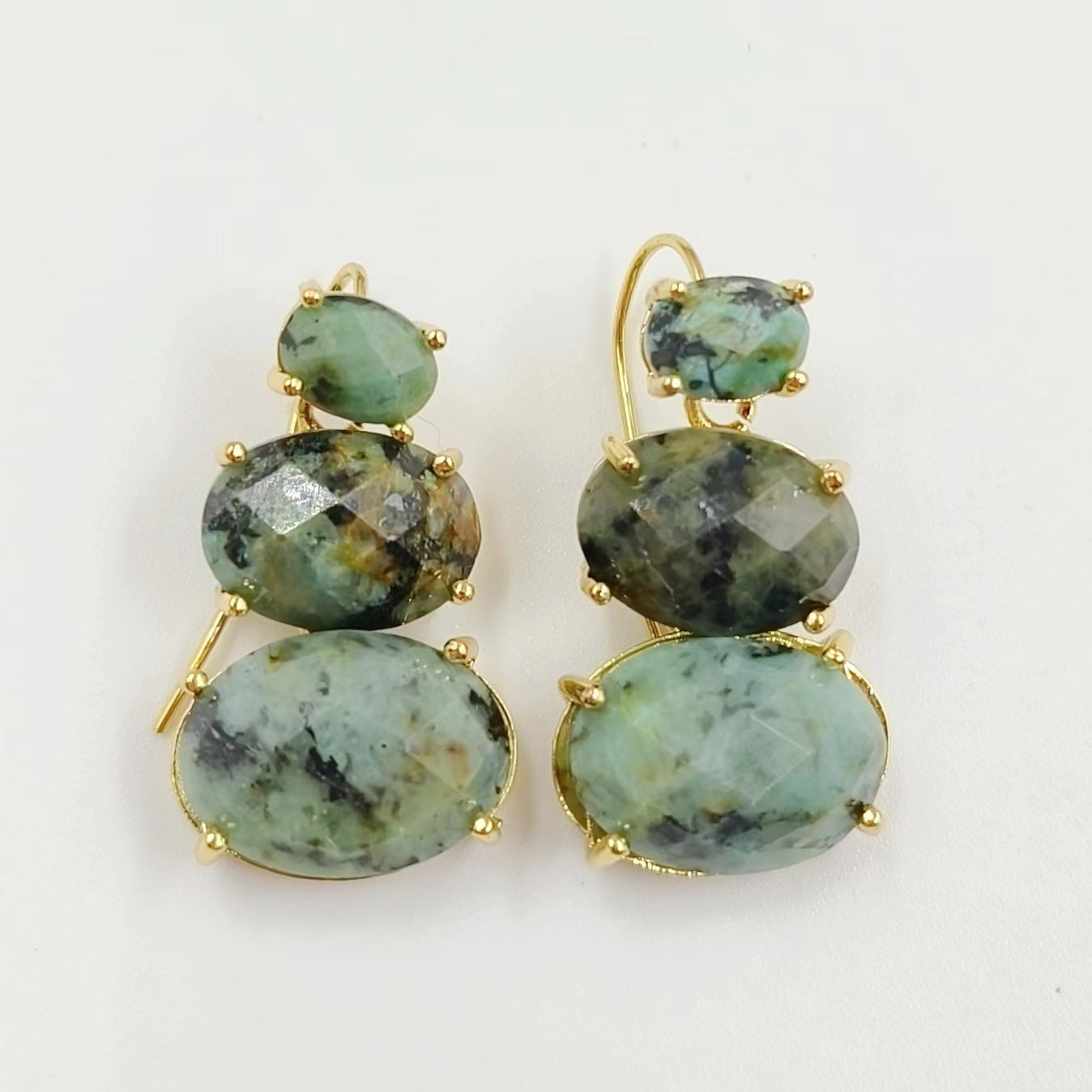 WT-E736 Amazing Colorful Elegant Natural Gemstone Long Charming in Drop Earrings Women Pendant Earrings