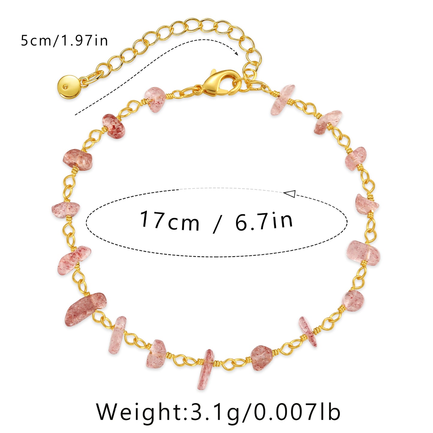 WT-B637 WKT Lovely Trendy Gift for Women Star Shaped Lucky Bracelets Natural Colorful Gemstone Opening Bracelets