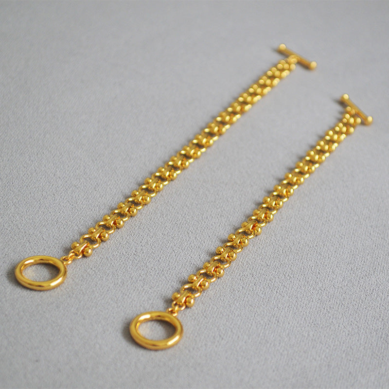 WT-B564 Wholesales WKT New Hand Make Brass Stick Chain with Gold Electroplated Women Fashion Clasp Statment Chain Bracelet
