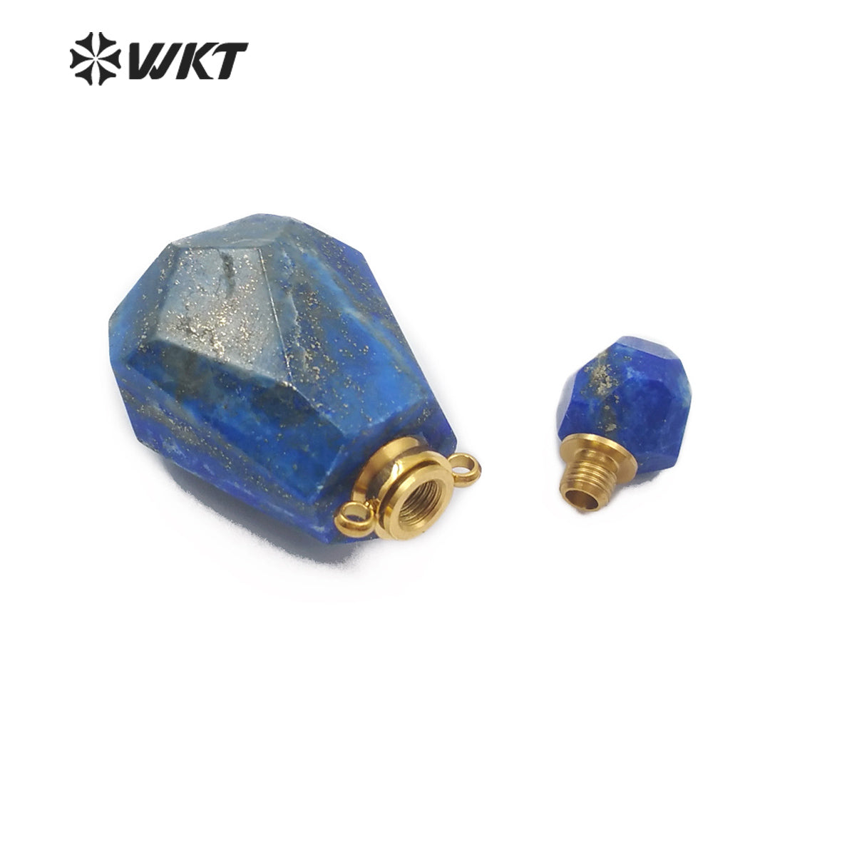 WT-P1487 Perfume Bottle Pendant Crystal Ornaments Crystal Smokey With Silver Electroplated Double Hoops Connector Cute Gift