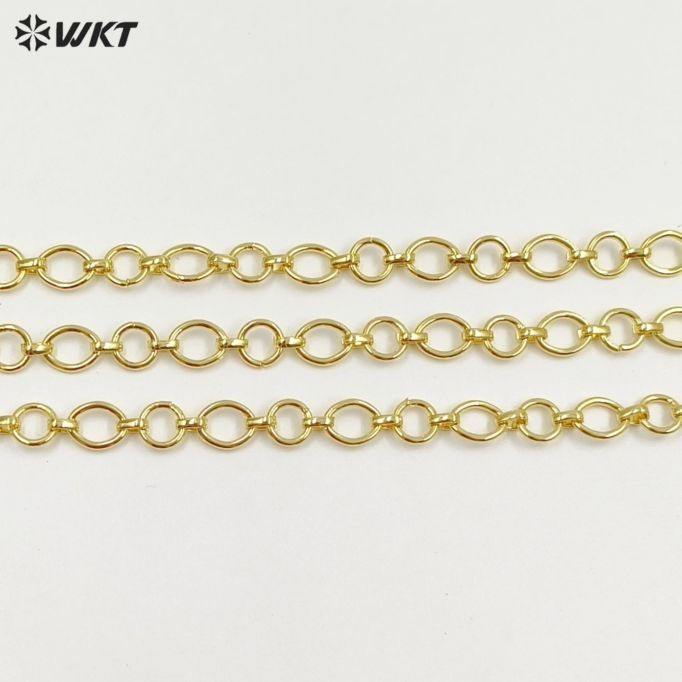 WT-BC252 Hot Style Fashion Resist Tarnished 18K real Gold Plated Big Chunky Link Chain for Necklace