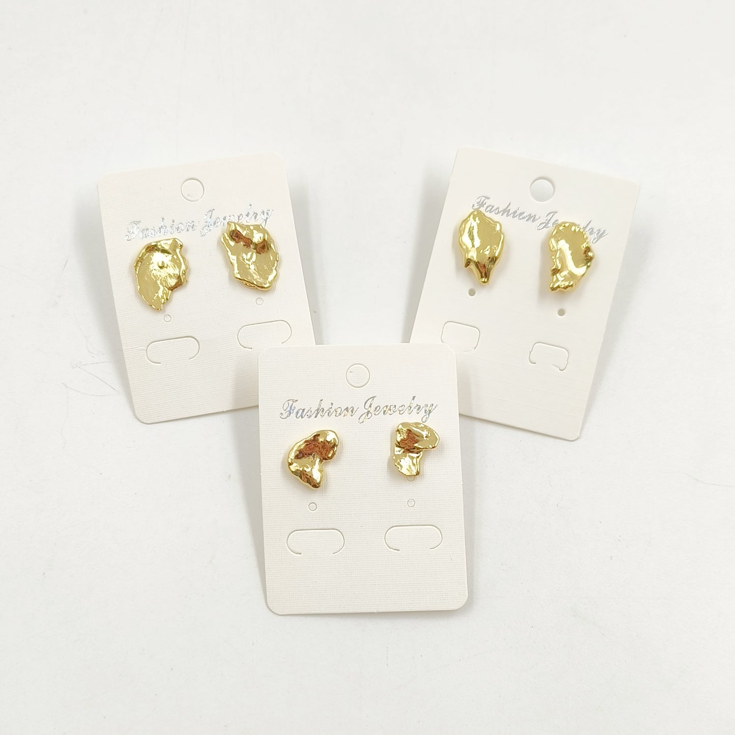 WT-MPE104 Latest Style Irregular Pearl Natural 18k Gold Plated Gift Weeding 10mm Romantic Pendant Earrings