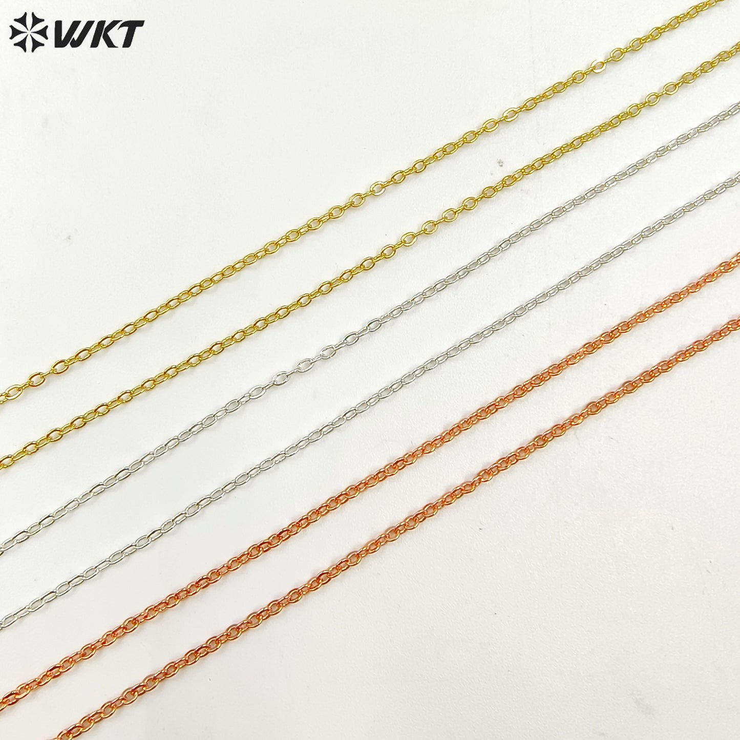WT-N1043 WKT New Necklace Fashion Jewelry Best Electroplated Resist Tarnishable Brass Necklace Chain
