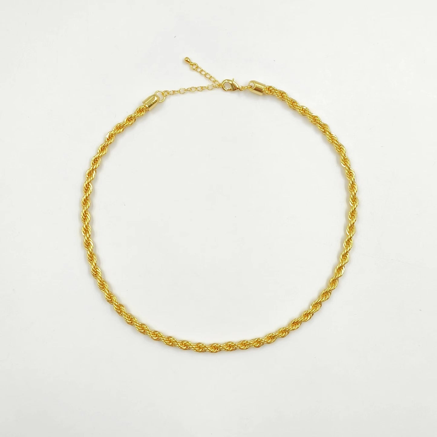 WT-BFN024 WKT Special Yellow Brass Chain Necklace Fashion Choker Jewelry Accessories Durable Decoration Twisted Chain