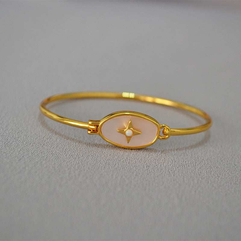 WT-MPB097 Fashionable Lovely Trendy Design Bead 18k Real Gold Adjustable Romantic Gift Woman Bangle