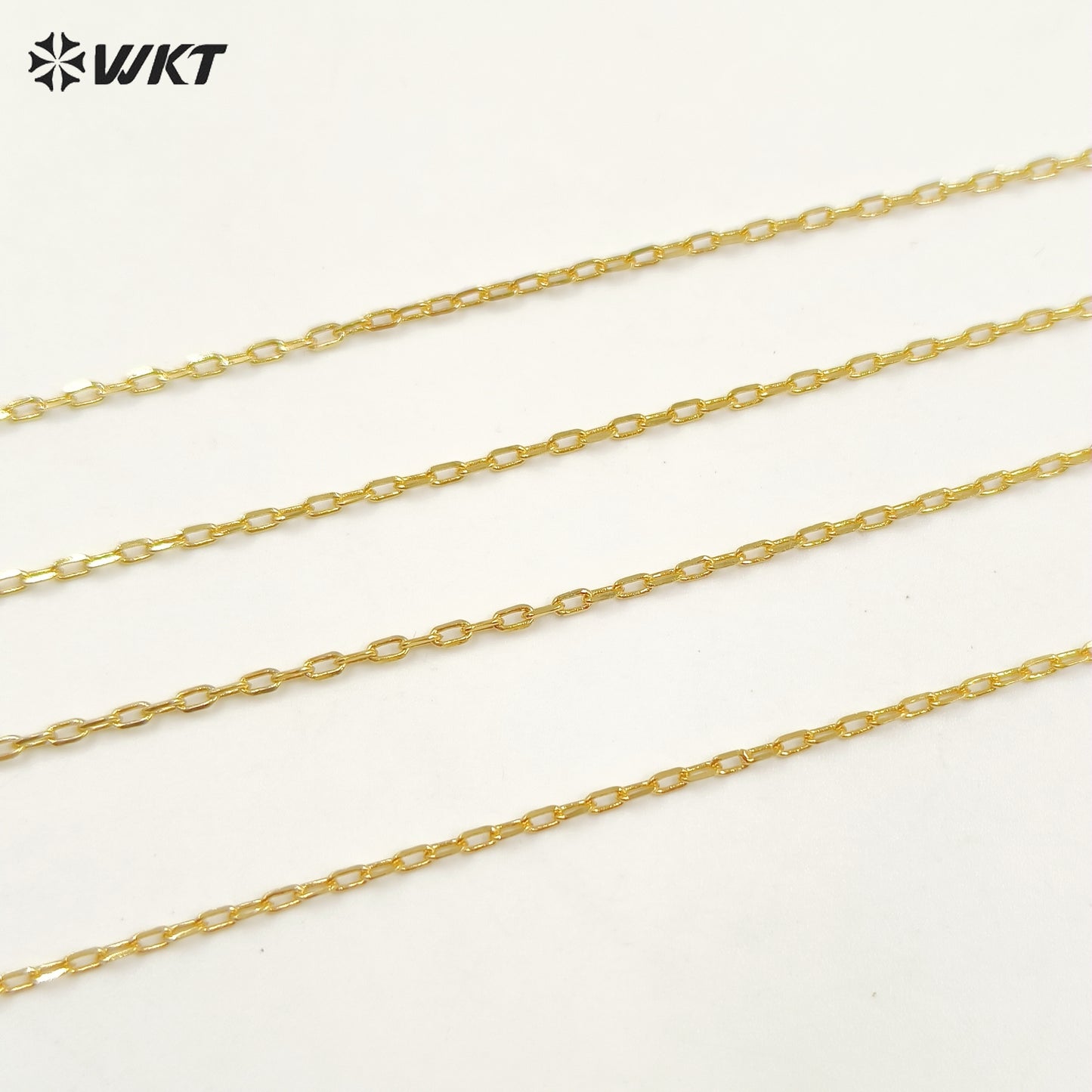 WT-BFN020 Wonderful 18 Inch Long Brass With Gold Necklace Chain Jewelry Tiny Link Chain Necklace Resist Tarnishable