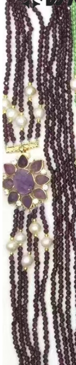 WT-N1477 Gorgeous Design Luxury Style Flower Shape Muticolor Gemstone Beads Women Statement Necklace for Engagement Celebration