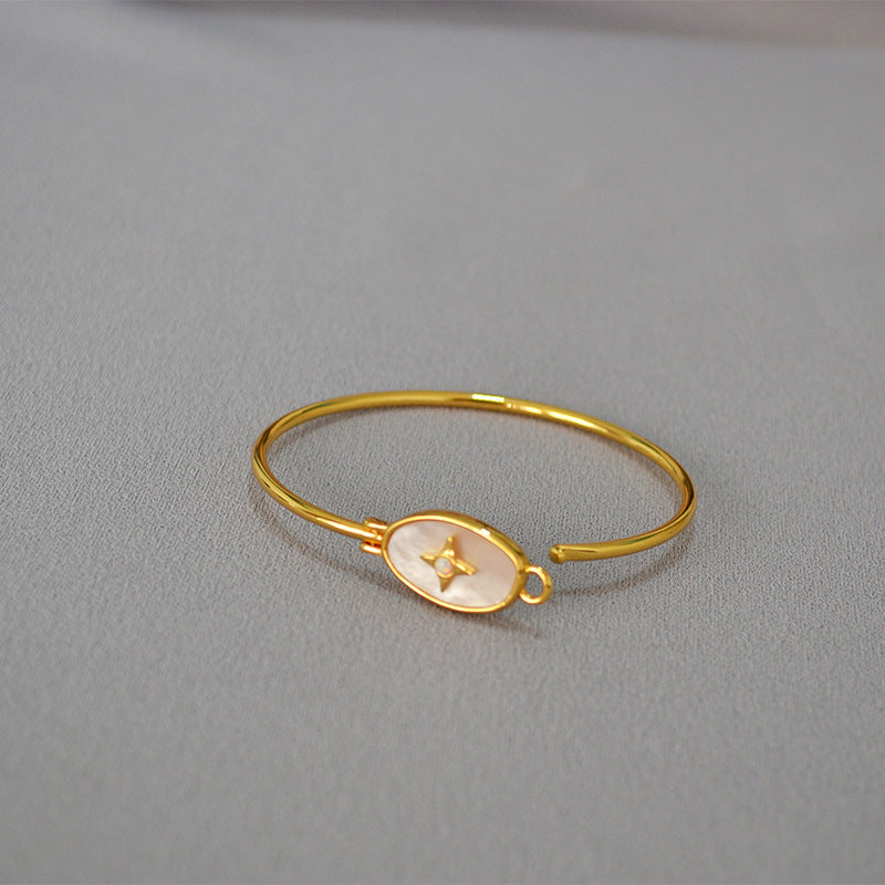 WT-MPB097 Fashionable Lovely Trendy Design Bead 18k Real Gold Adjustable Romantic Gift Woman Bangle