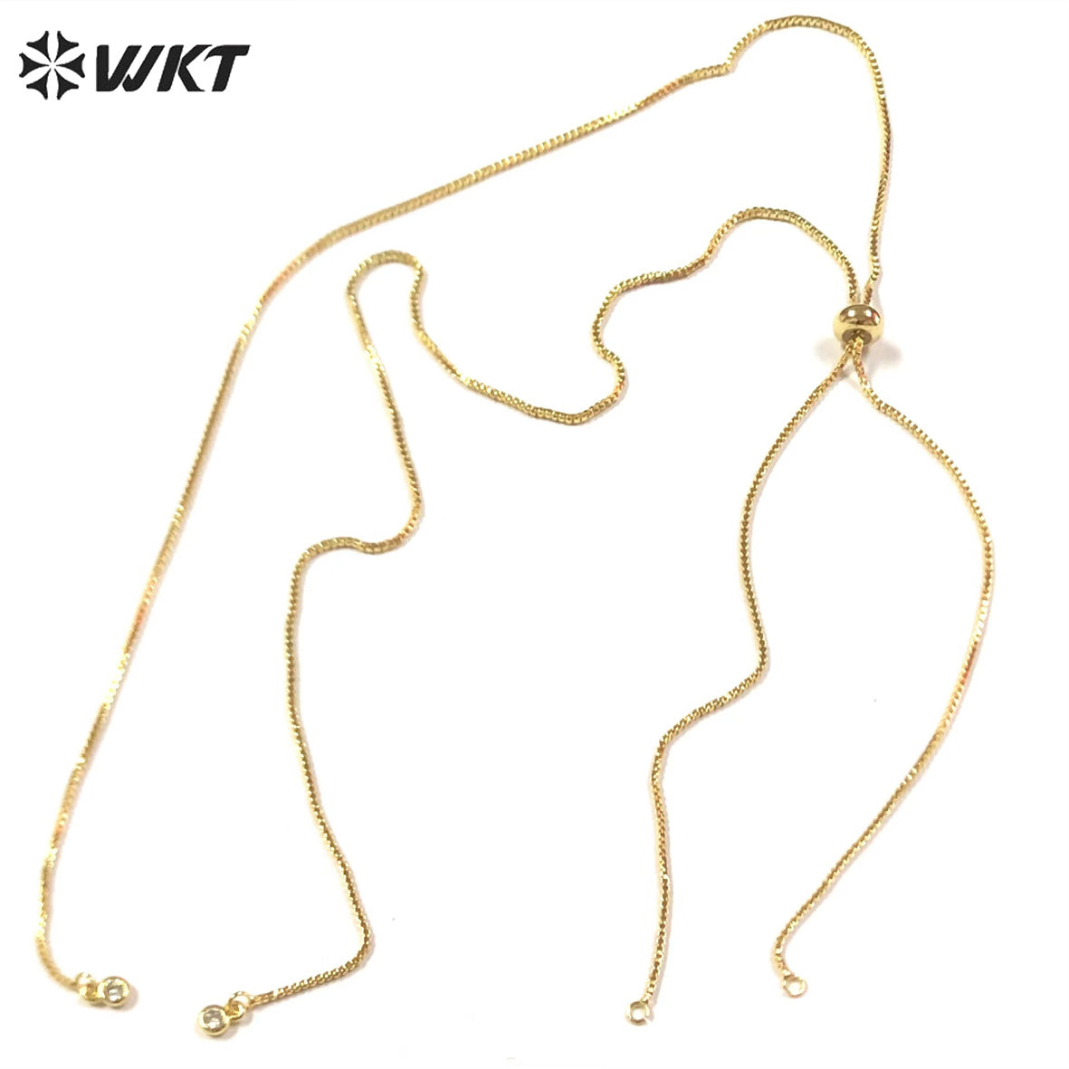 WT-BFN041 30inch Length Gold Chain With 18k Gold Plated Yellow Brass Chain Exquisite and Compact Link Chain for Paty