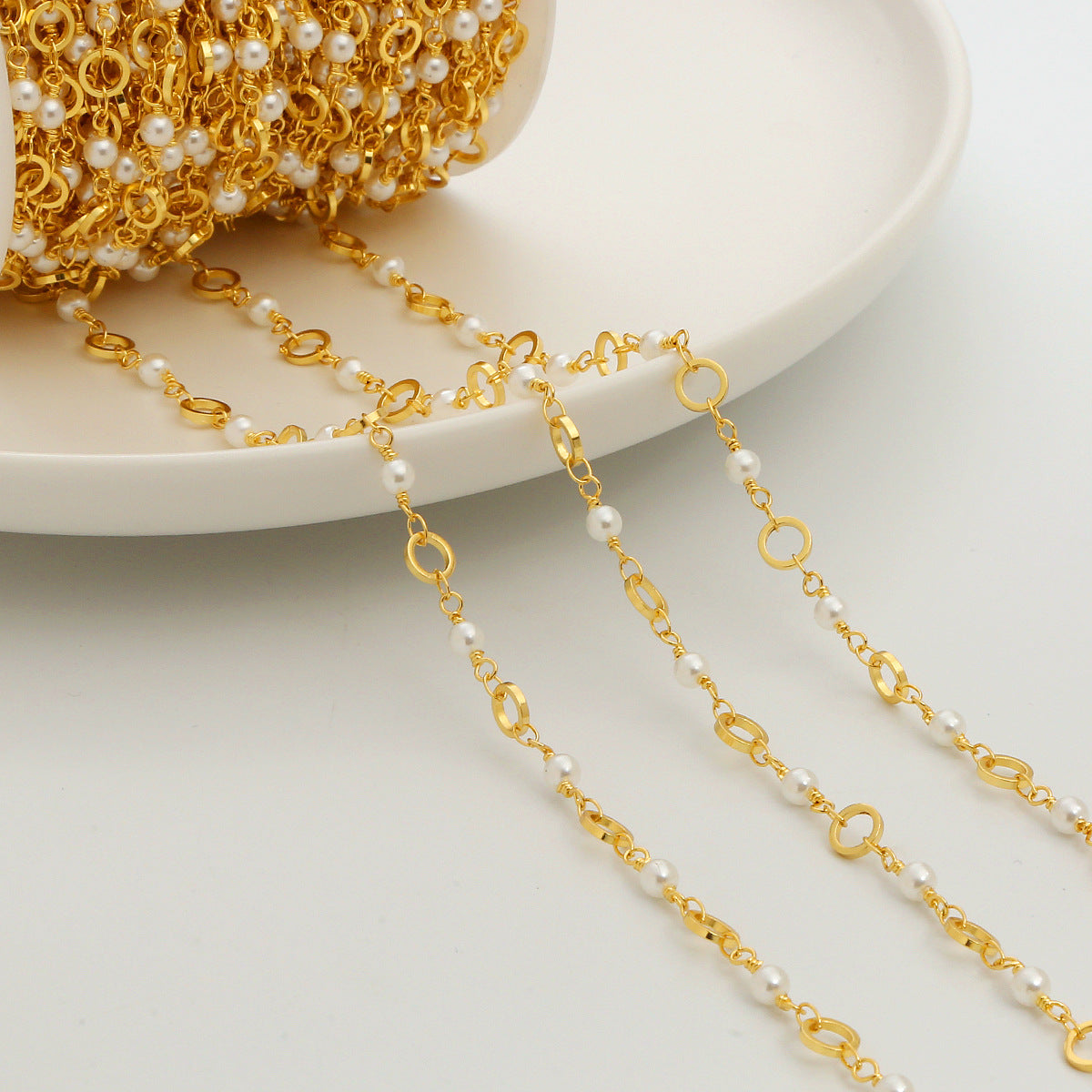 WT-RBC233 WKT Newest Design Fashion 18K Real Gold Plated Resist Tarnishable Handmade Craft Hand Combined Chain for Necklace