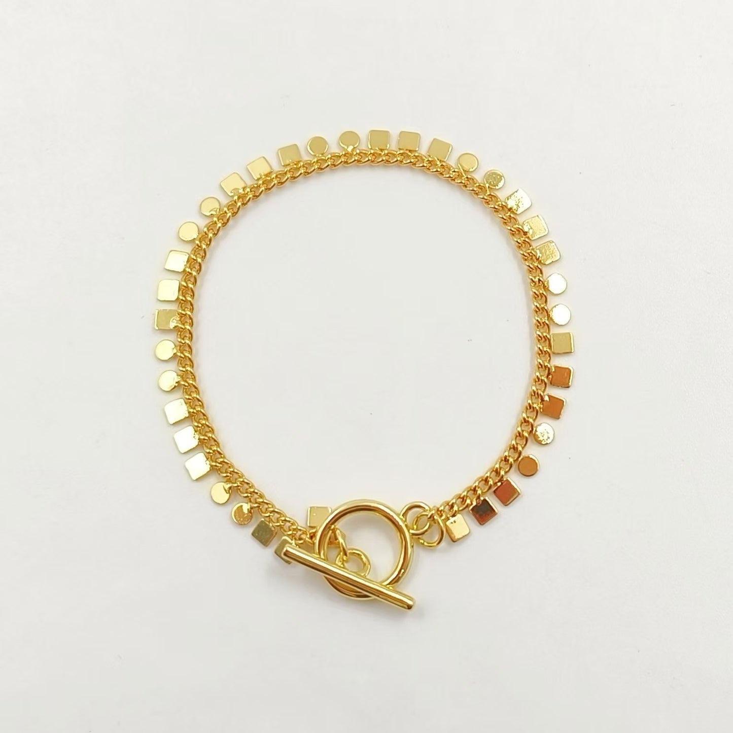 WT-JF353 High Quality New Delicate Natural Yellow Brass 18K Gold Plated Bracelet for Women As Birthday Gift Jewelry Finding