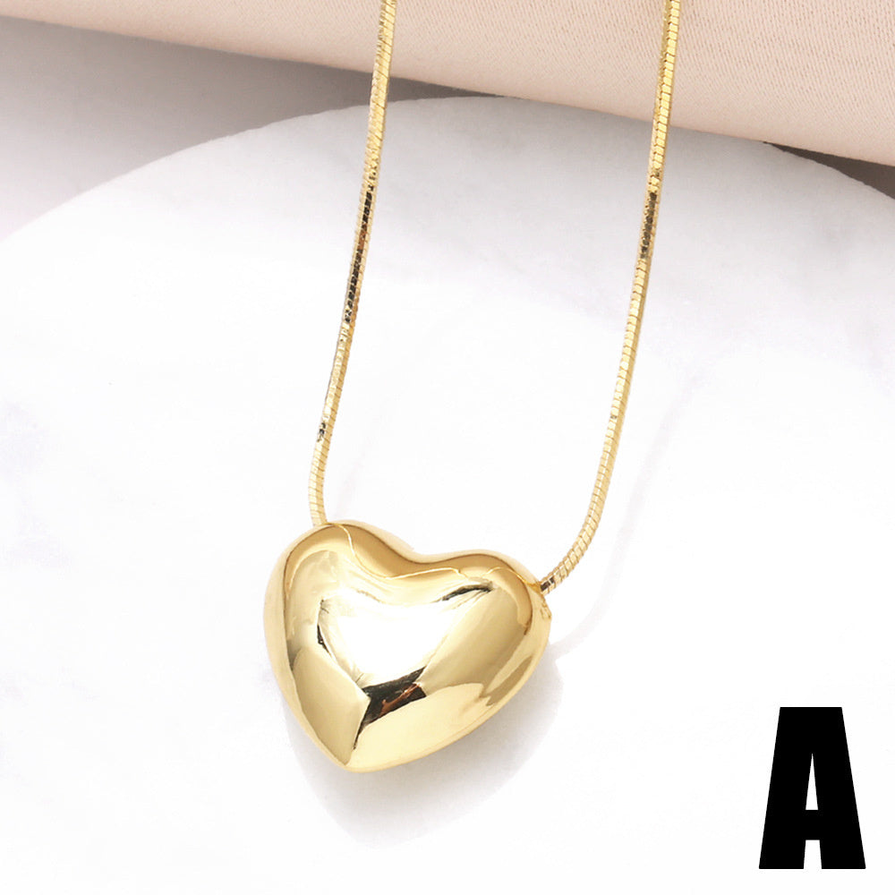 WT-JFN25 WKT Elegant and Charming Style Equisite Design 18k Gold Plated Heart Shape Women Necklace for Engagement Hot Sale