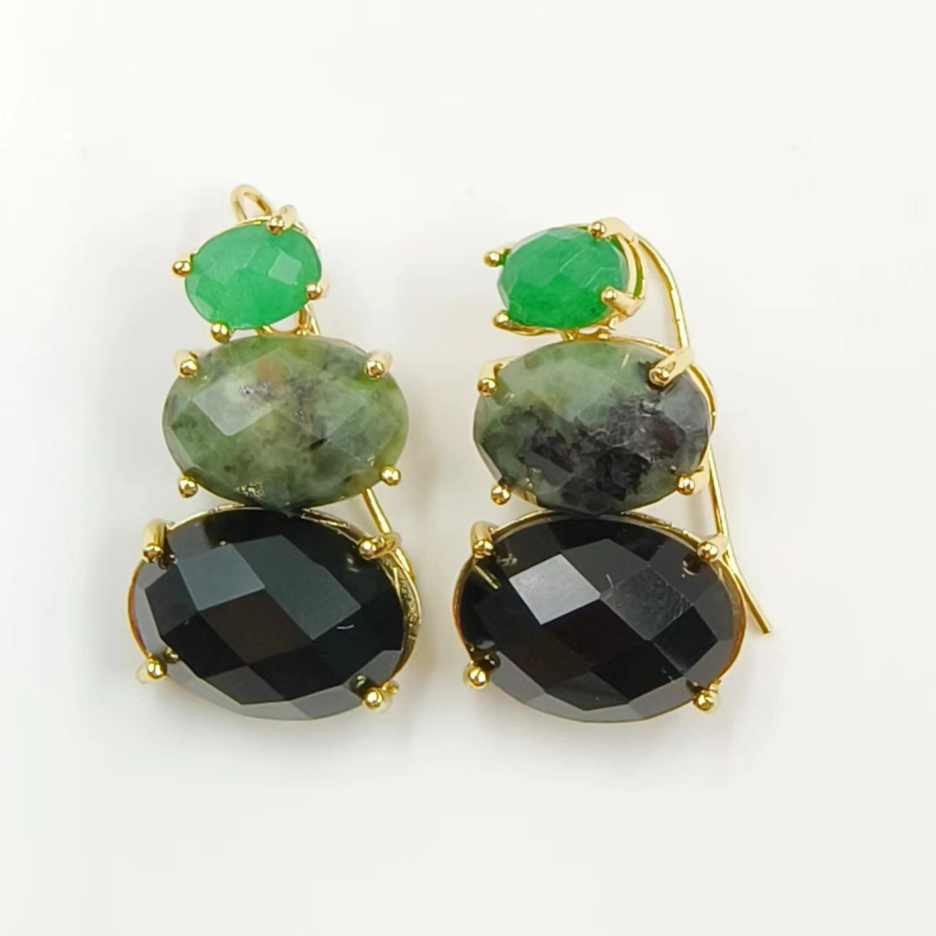 WT-E736 Amazing Colorful Elegant Natural Gemstone Long Charming in Drop Earrings Women Pendant Earrings