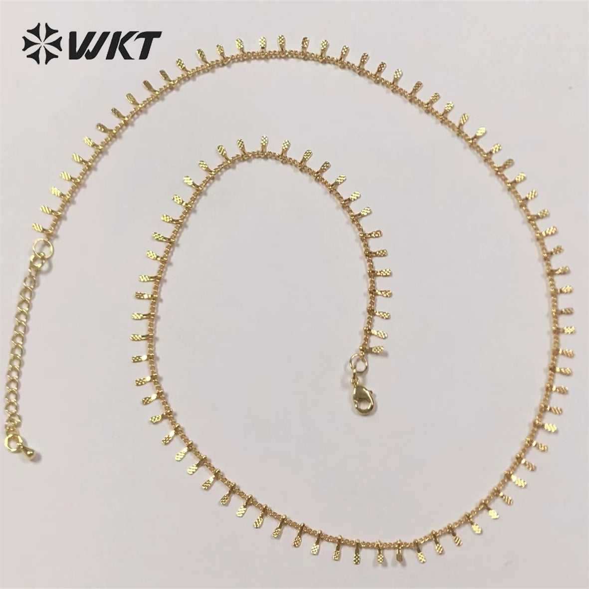 WT-BFN039 Romantic Women Gold Chain with 18k Gold Plated Yellow Brass Chain for DIY Jewelry Finding Lovely Chain