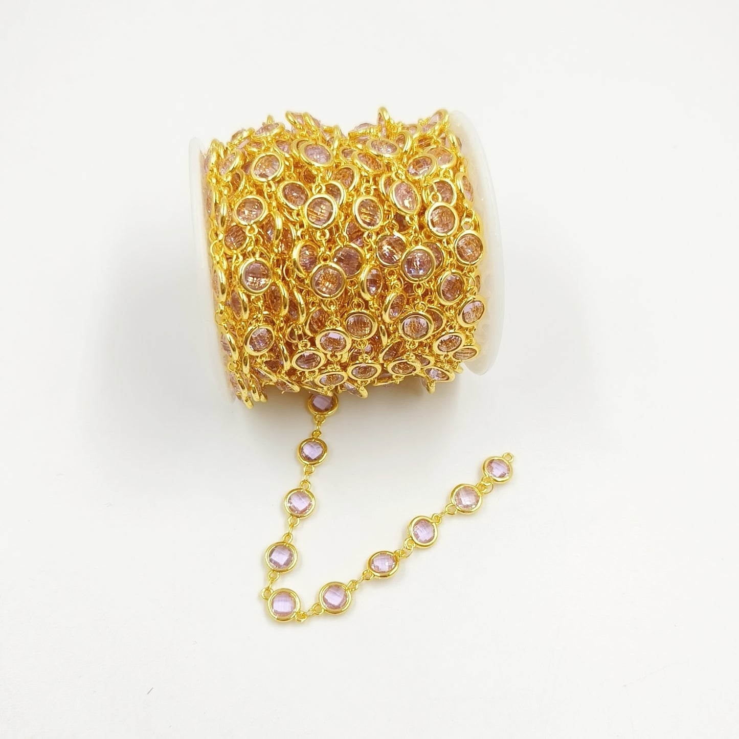 WT-RBC229 Newest Gorgeous Resist Tarnishable Round Cubic Zircon Precious DIY Jewelry Findings Chain for Bracelet or Necklace