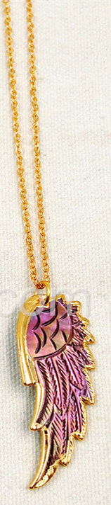 WT-N748 Exclusive Natural Abalone Feather Necklace, Fashion Handmade Carved Shell Feather Necklace