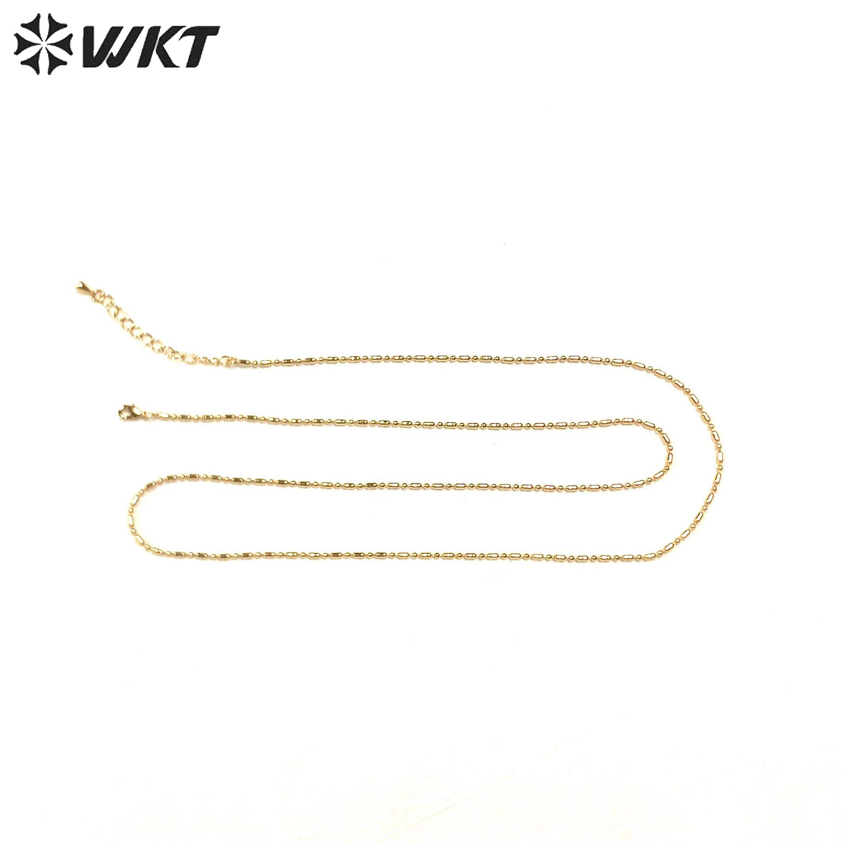 WT-BFN027 Cool Long Double Layer Wearing Gold Plated Yellow Brass Vine Chain Necklace Chains High Quality Jewelry Accessories
