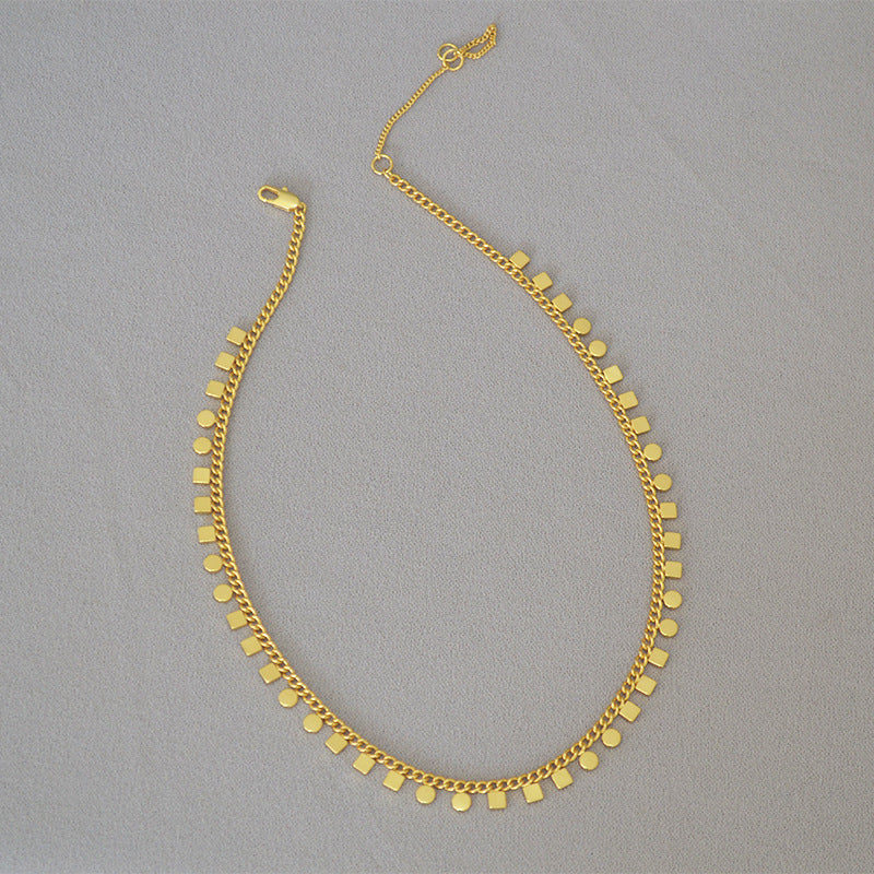 BFN014 Amazing Unique Cool Fashion 18k Morden Gold Plated Welding Chain Necklace Big Statement Charm Simple Metal Necklace