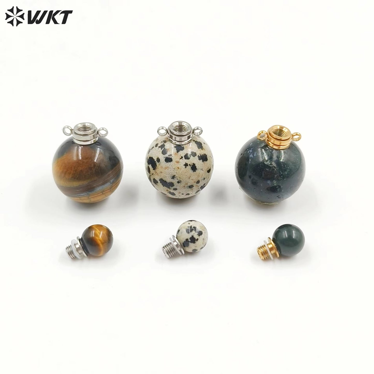 WT-P1930 Fashion Design Trendy New Precious Knife Shaped Colorful Stone Crystal Quartz Perfume Bottle Pendants
