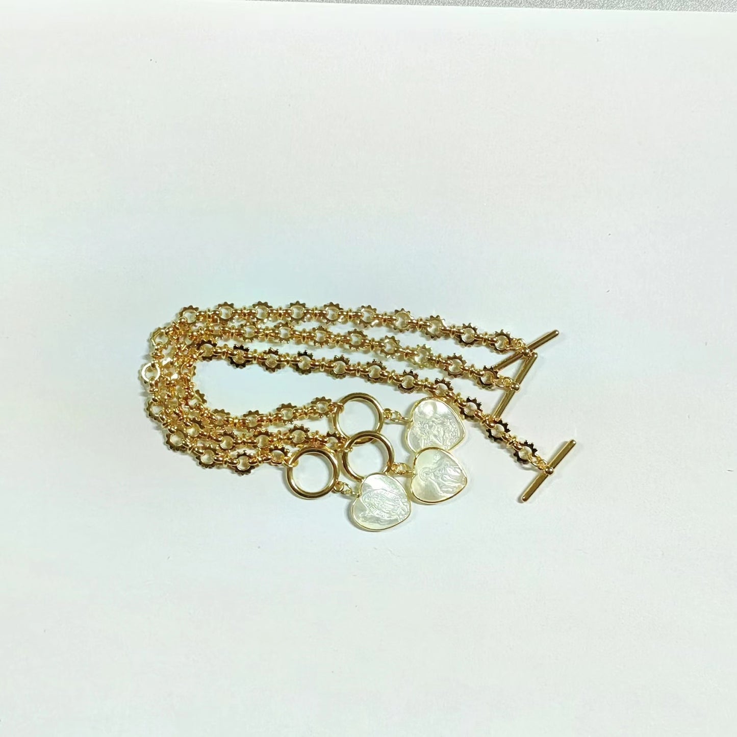 MPB077 WKT Exclusive Design Europe Hot OT Clasp Wheel Chain Metal Bracelet with Angel Charms Lady of Guadalupe Religion Bracelet