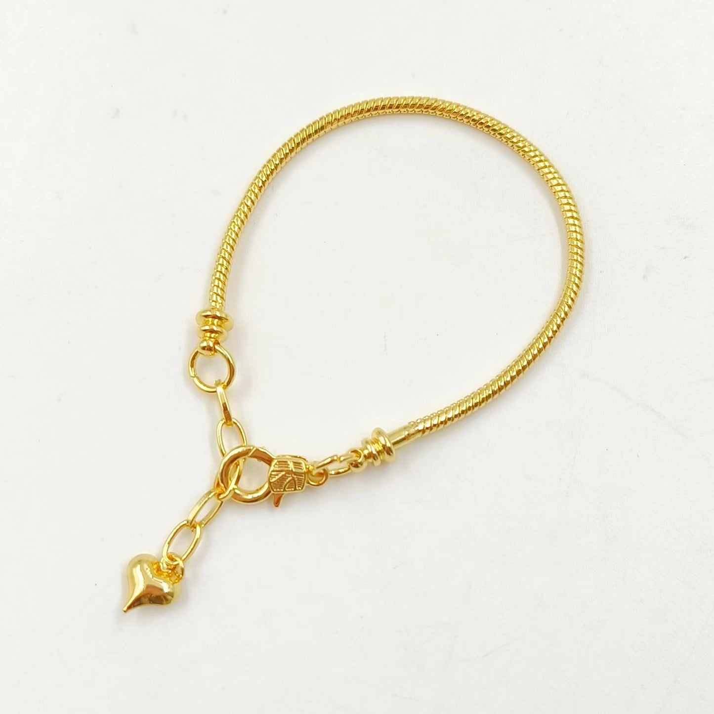 WT-JF344 Wholesale New Gold Plated Snake Chain Soft Metal Charm Bracelets Fashion Jewelry for Women