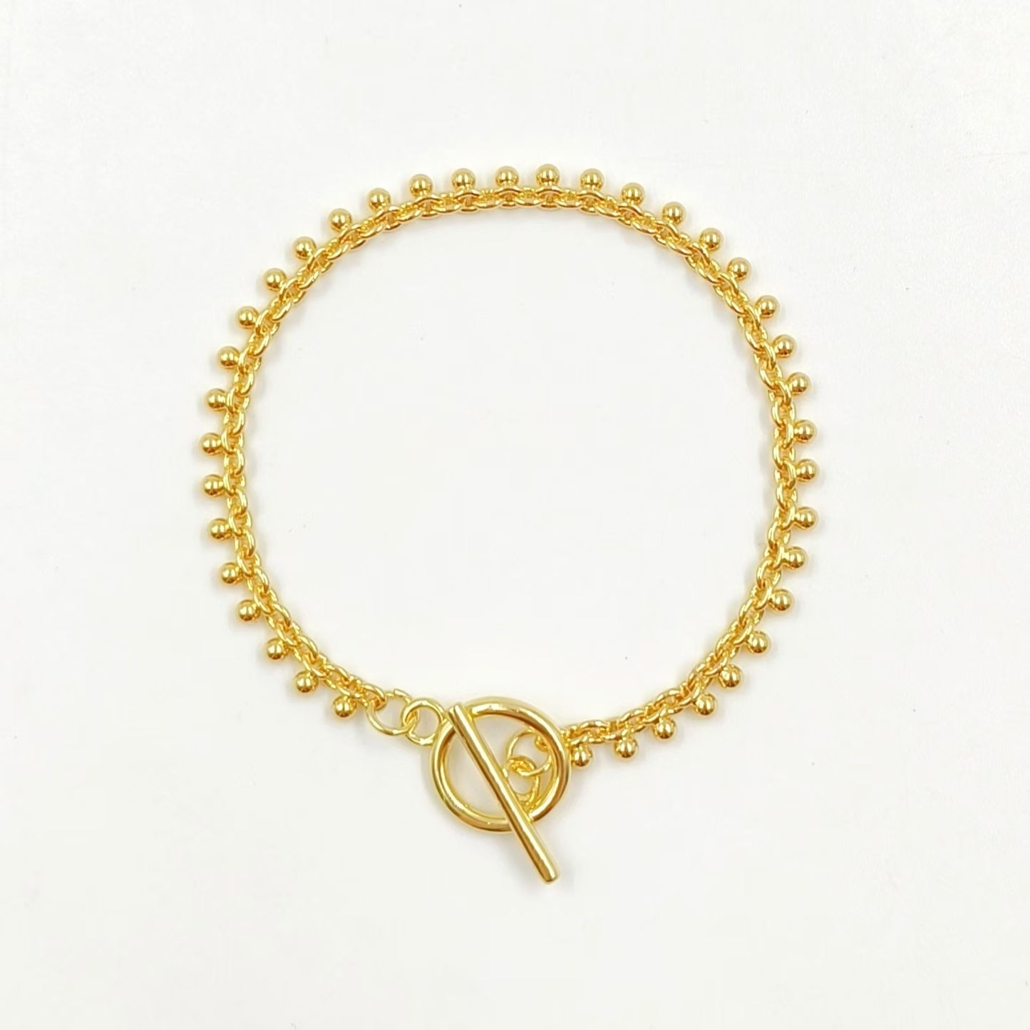WT-JF353 High Quality New Delicate Natural Yellow Brass 18K Gold Plated Bracelet for Women As Birthday Gift Jewelry Finding