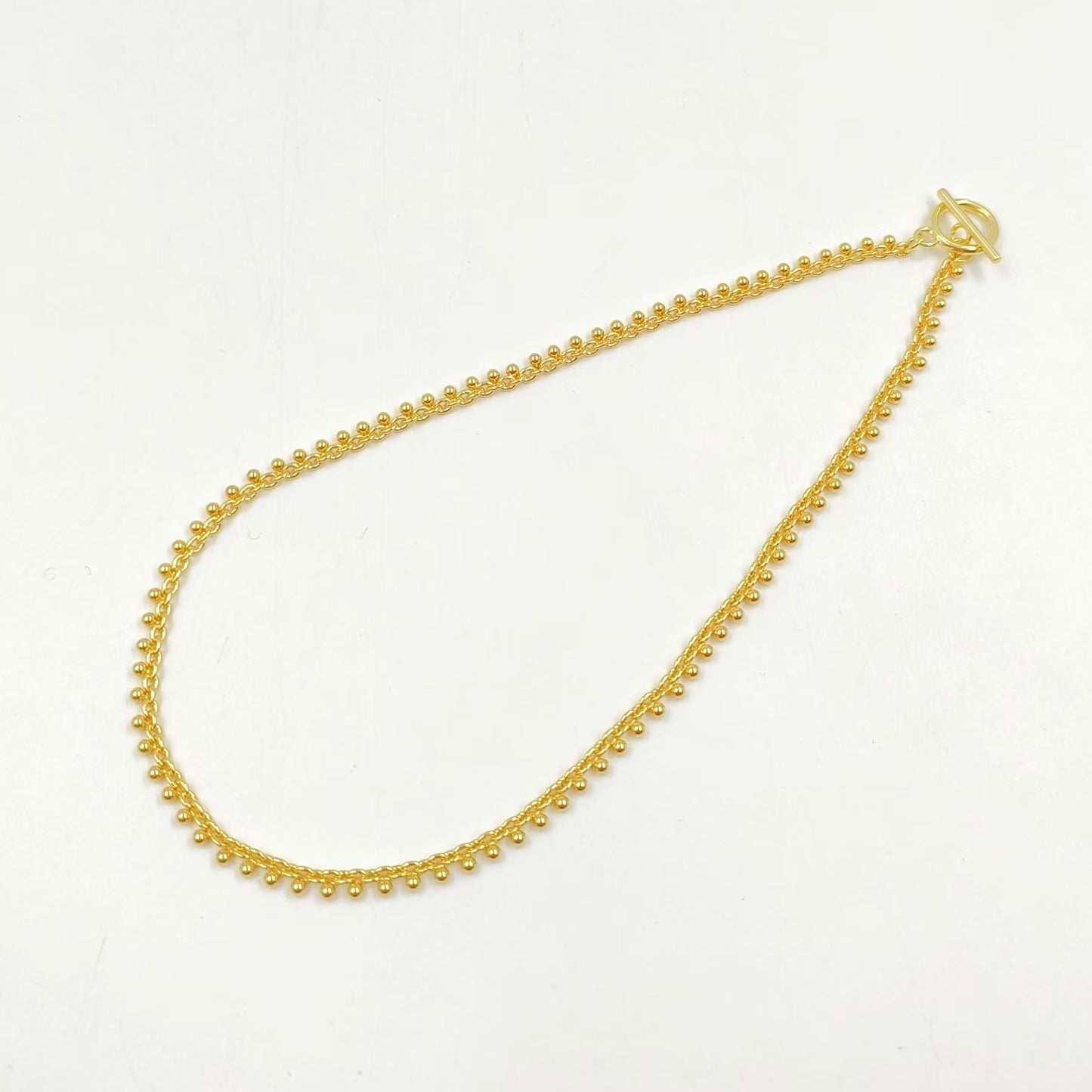WT-JFN31 Latest Models Stylish Charming 18K Gold Plated Square Round 16 Inch Necklace Jewelry Finished for Both Men and Women