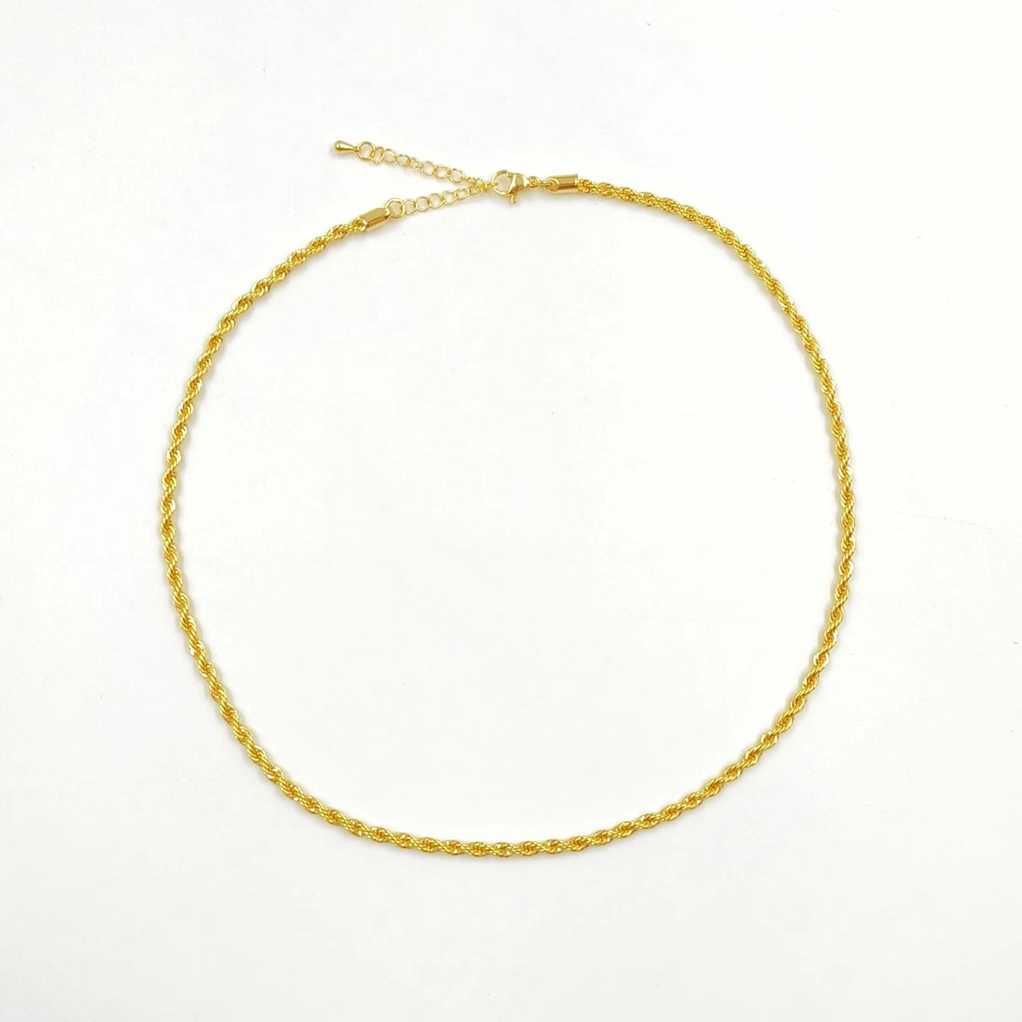 WT-BFN024 WKT Special Yellow Brass Chain Necklace Fashion Choker Jewelry Accessories Durable Decoration Twisted Chain