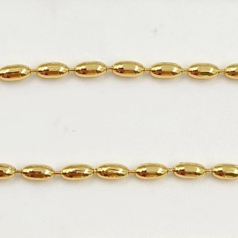 WT-BFN061 Wholesale Newest Design 18k Real Gold Plated Bamboo Beads Resist Tarnishable Metal Jewelry Chain Necklace for Pendants