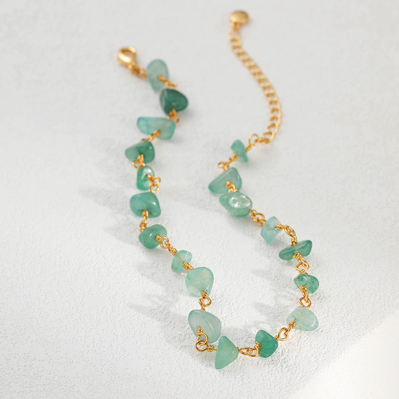 WT-B637 WKT Lovely Trendy Gift for Women Star Shaped Lucky Bracelets Natural Colorful Gemstone Opening Bracelets