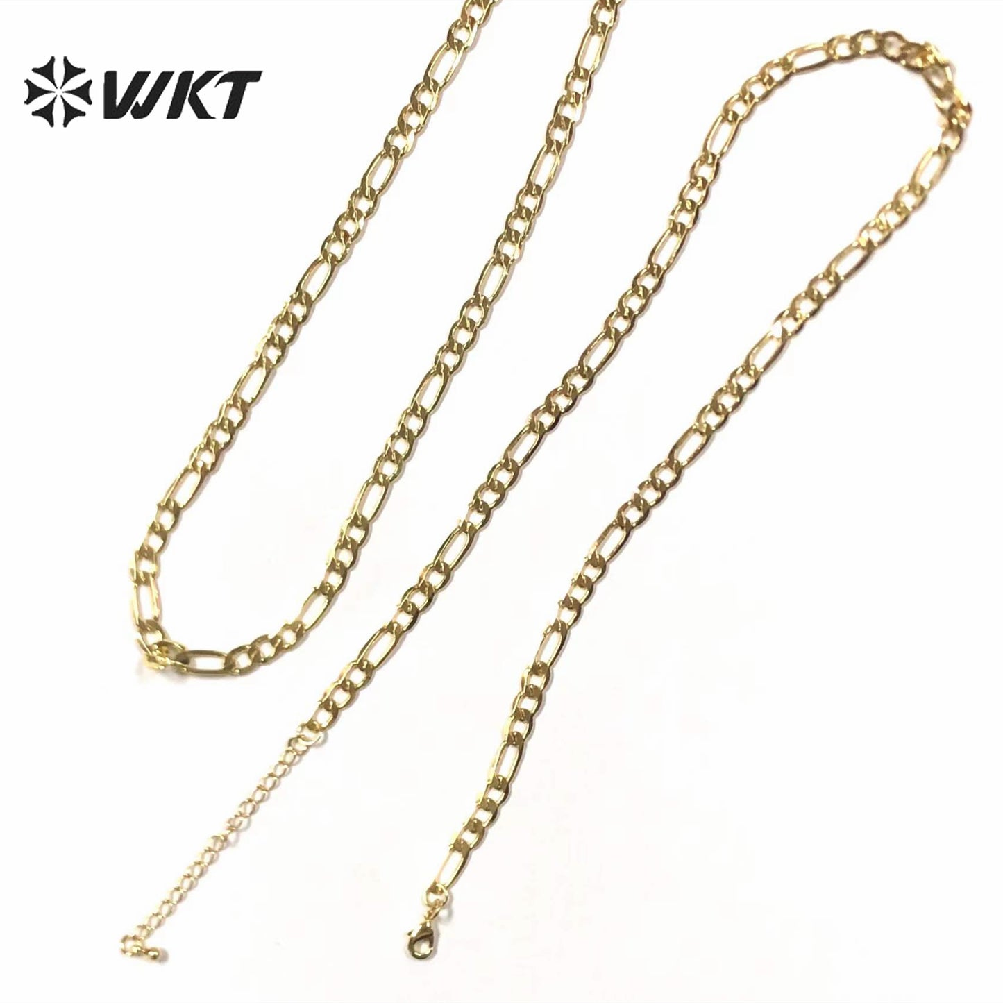 WT-BFN029 WKT Wholesale Trendy Fashion Choker Necklace Women Necklace Jewelry Accessory Gift 18/24/30 Inch Yellow Brass Chains