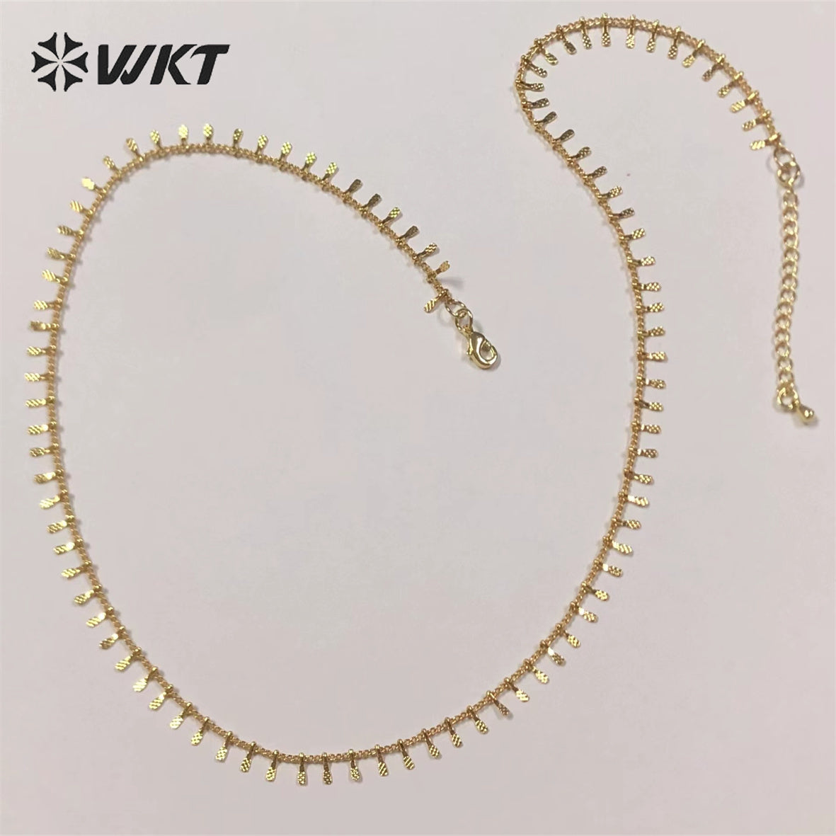 WT-BFN039 Romantic Women Gold Chain with 18k Gold Plated Yellow Brass Chain for DIY Jewelry Finding Lovely Chain