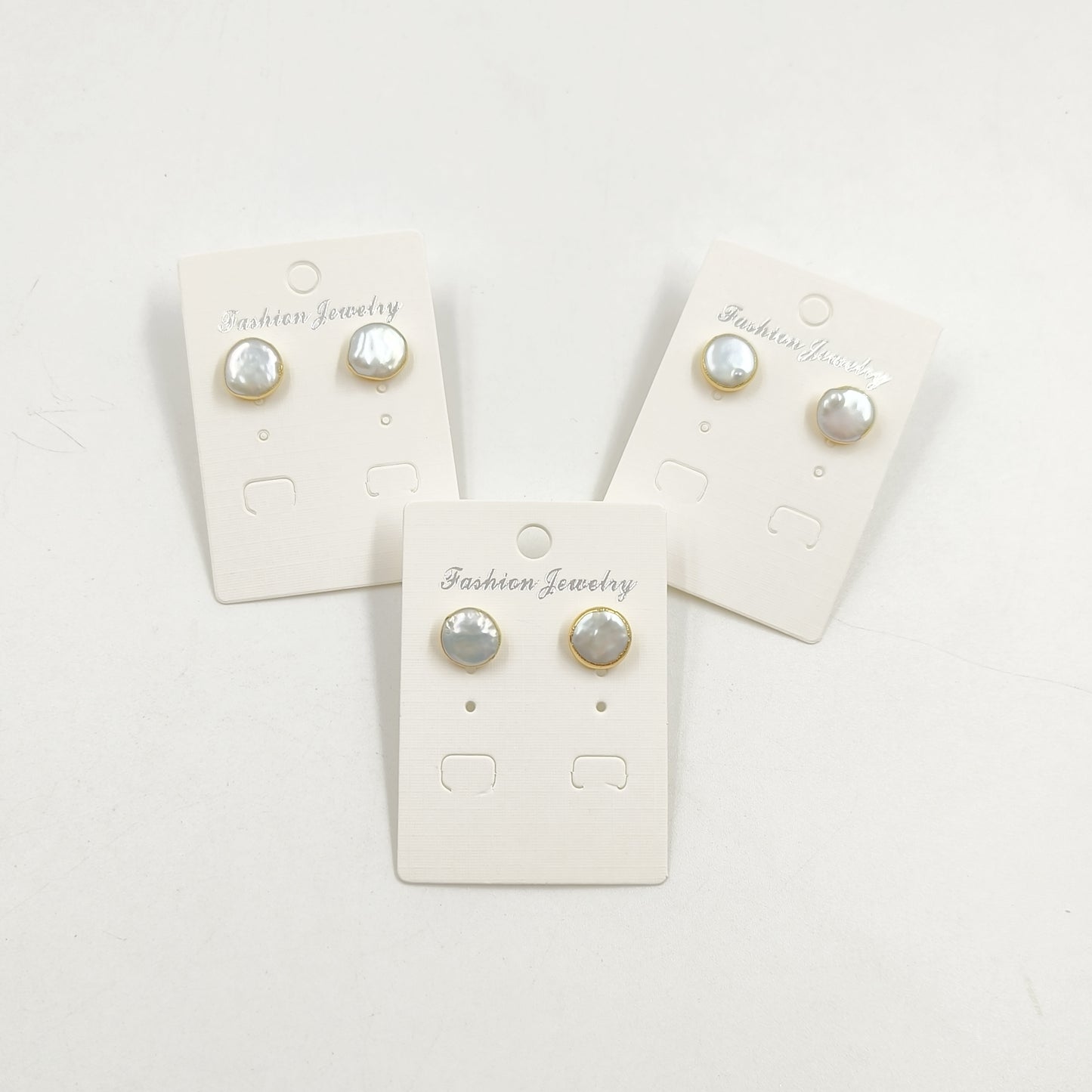 WT-MPE104 Latest Style Irregular Pearl Natural 18k Gold Plated Gift Weeding 10mm Romantic Pendant Earrings