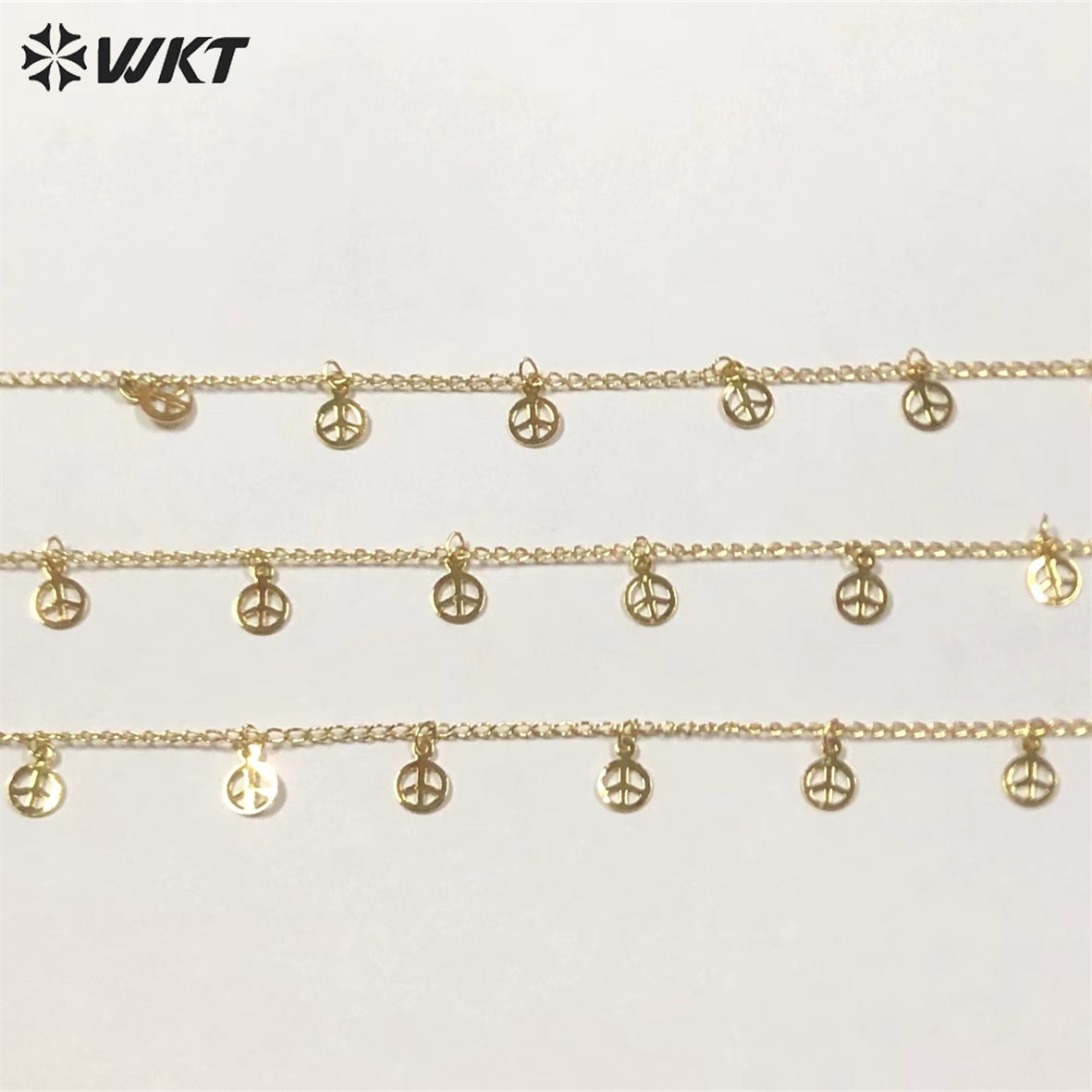 WT-BFN032 WKT Cute Fine Chains Necklace Round Shape Necklace Fashion Choker Jewelry Making Components 18inch Charm Necklace