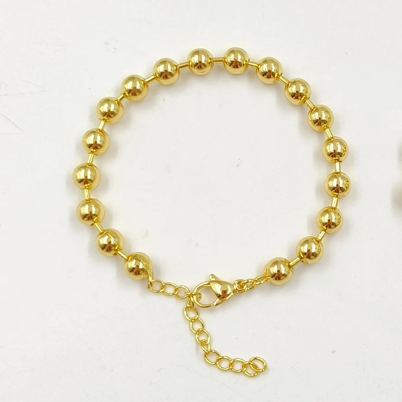 WT-JF343 Newest Fashion 18K Real Gold Plated Round Brass Beads Made Women Bracelets Unique Lady Daily Wear Jewelry