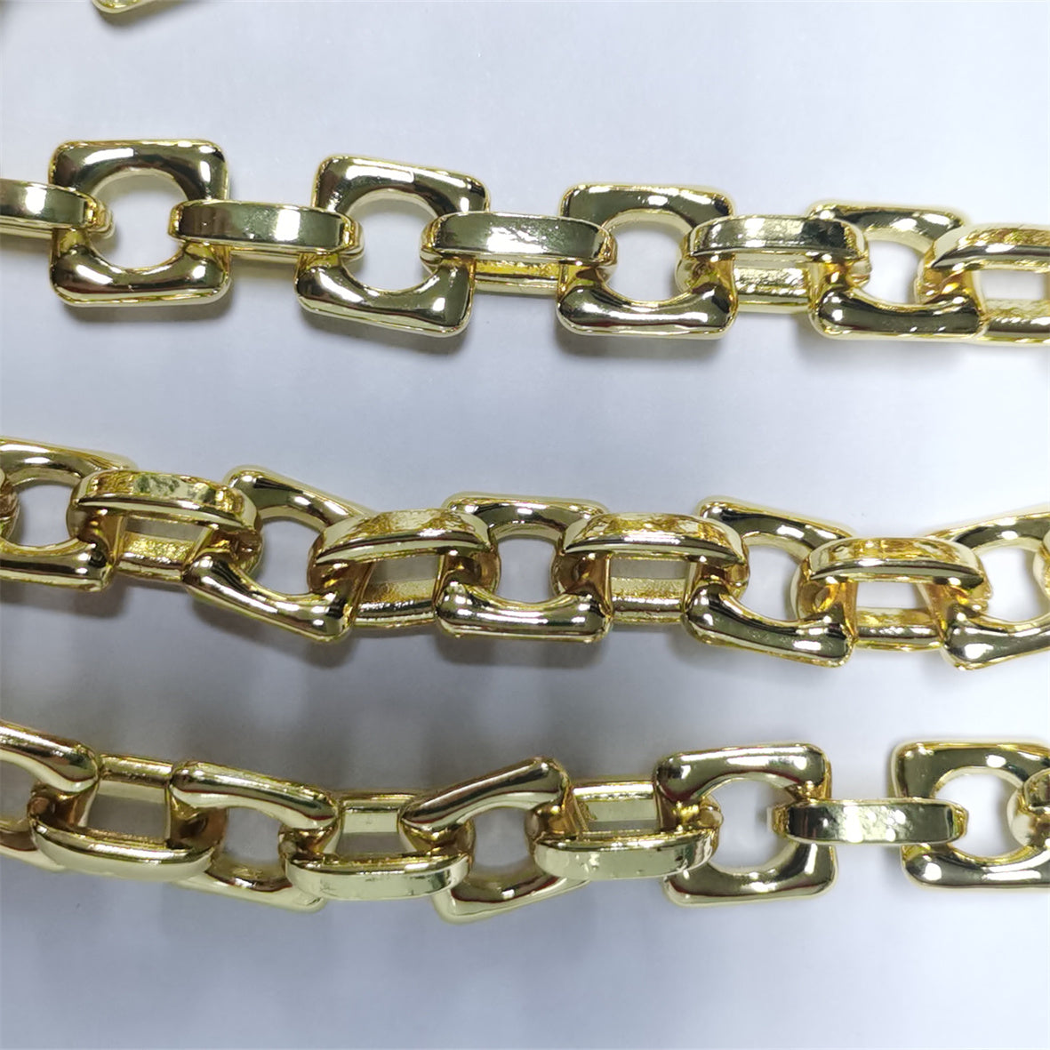WT-BC173 Fashion Punk 18k Real Gold Plated Square Brass Chain for Women Chains for Bracelet DIY Chokers Vintage Wholesale