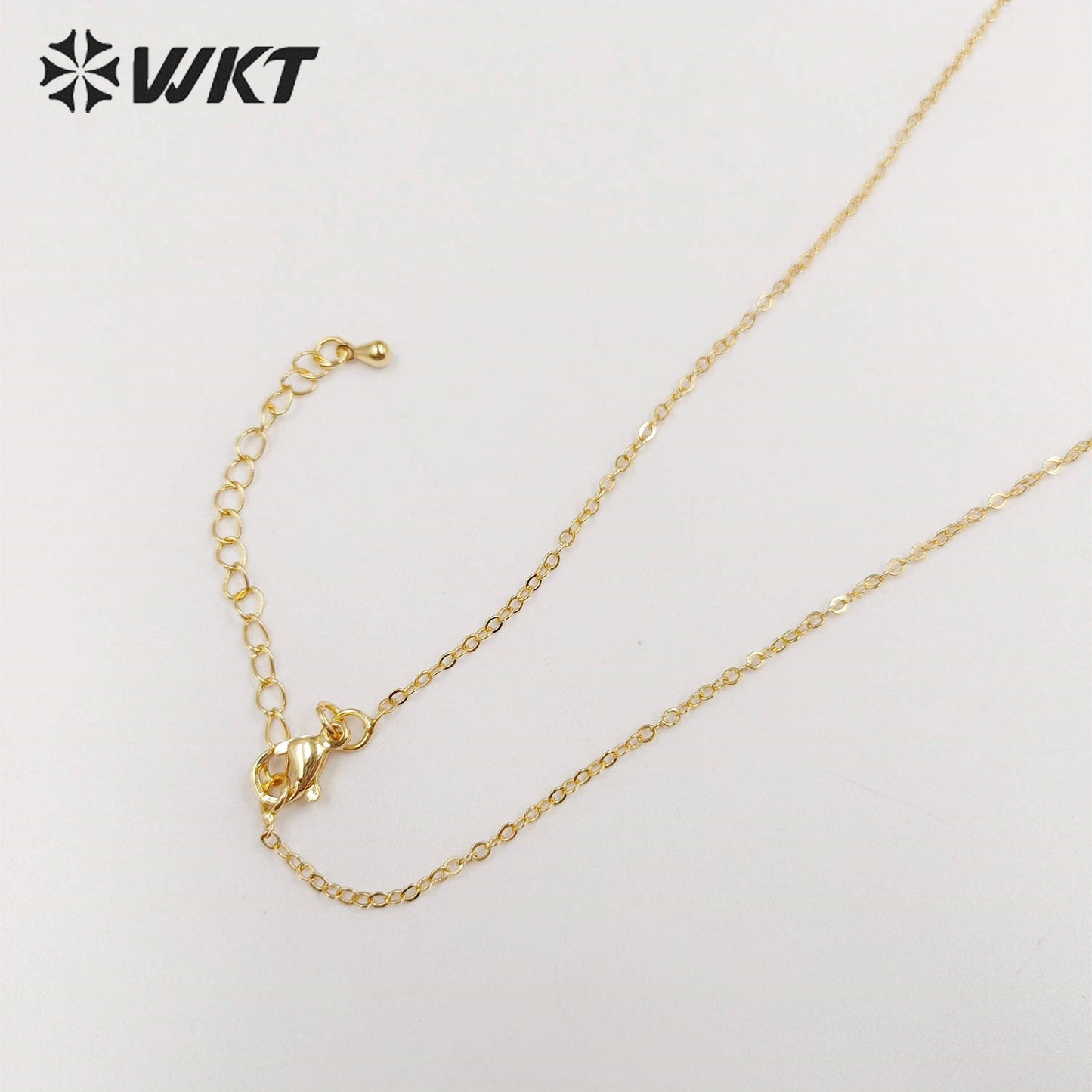 WT-N470 Fashion Double Bails Natural Abalone Horn Necklace 18k Gold Plated Shell Horn Women Necklace With 18 Inch Chain
