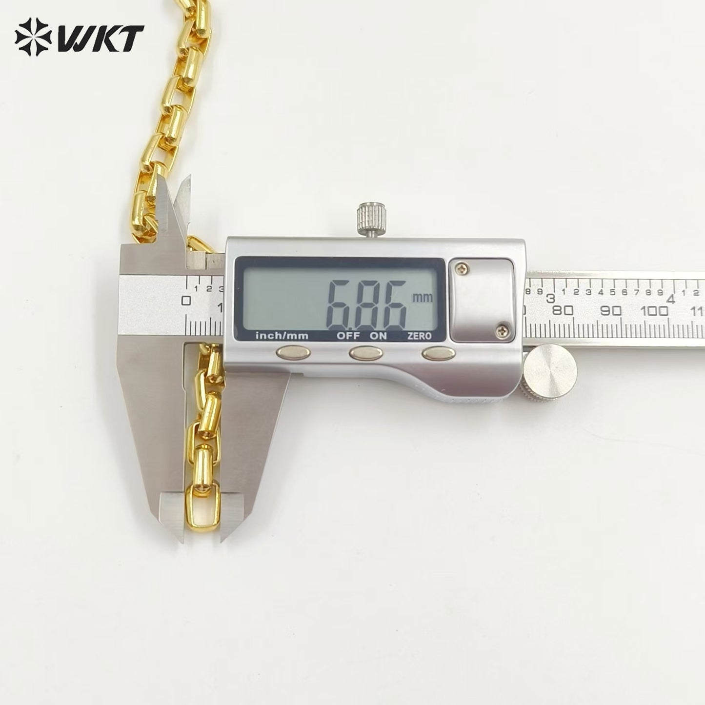 WT-BC225 Wholesale New 18K Gold Plated Yellow Brass Box Chain for Jewelry Design Necklace