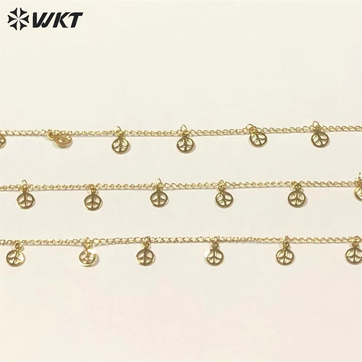 WT-BFN032 WKT Cute Fine Chains Necklace Round Shape Necklace Fashion Choker Jewelry Making Components 18inch Charm Necklace