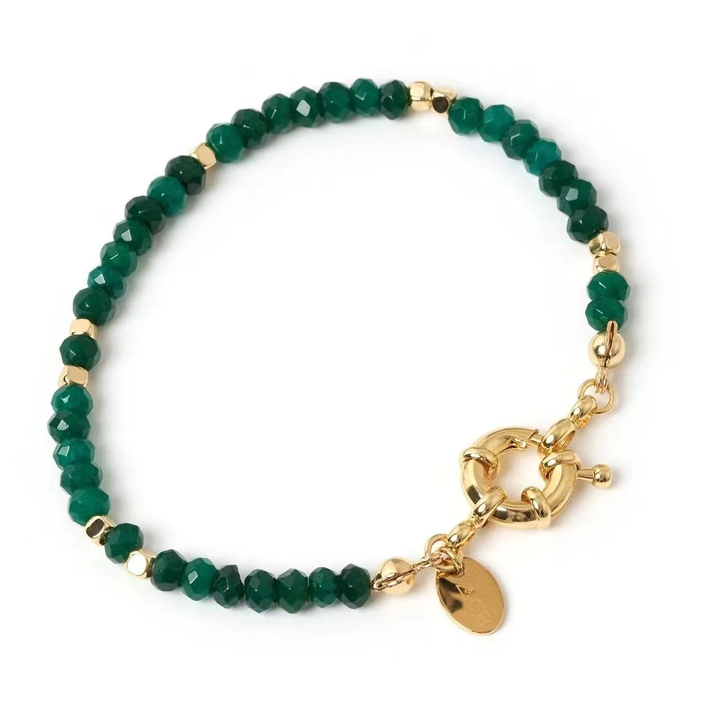 WT-B638 WKT Lovely Fashion Design Trendy Gift for Women Gemstone 6.5inch Long Natural Colorful Gemstone Bracelets