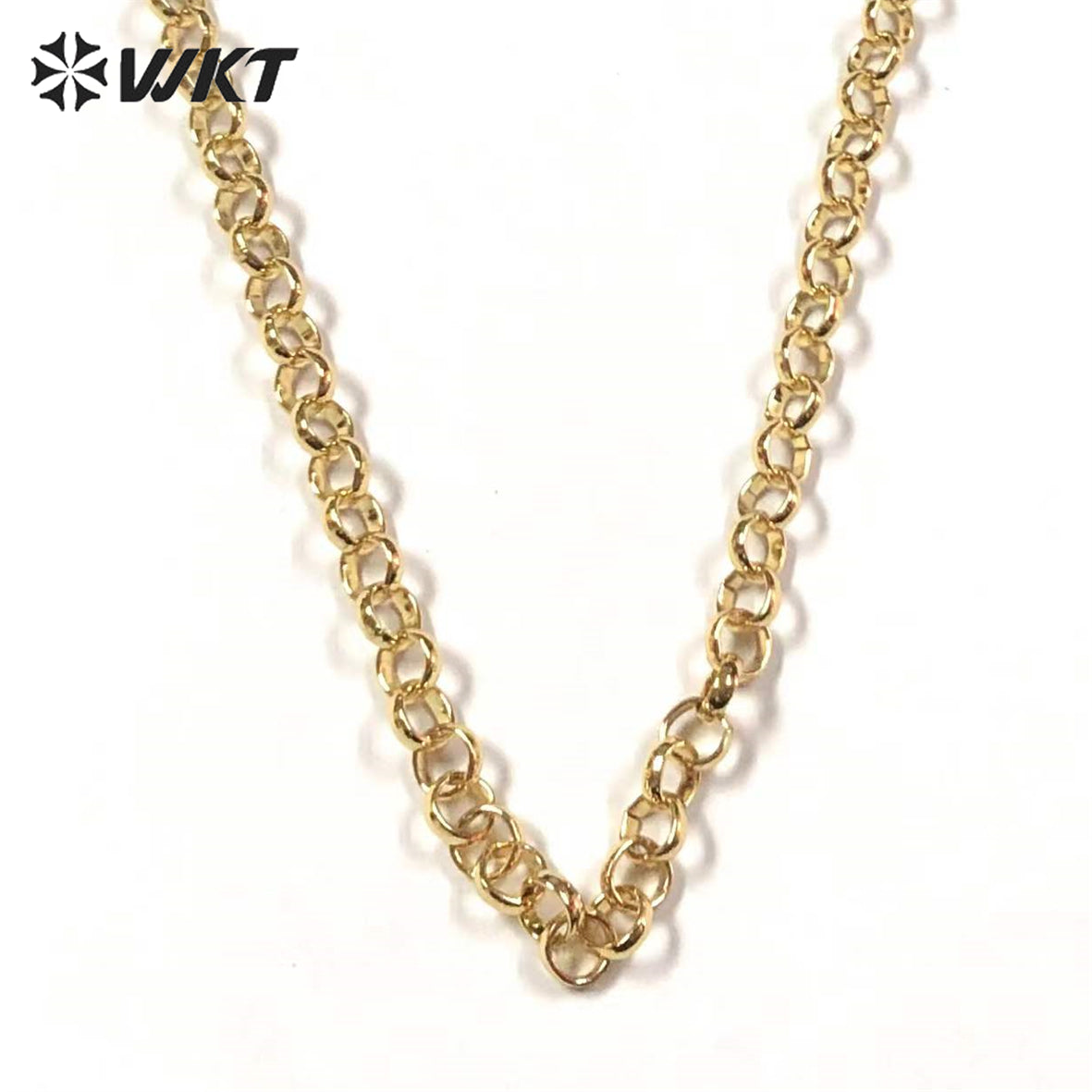 WT-BC186 WKT 2022 Exquisite Jewelry Brass Chain Gold Chain Brass With Gold Plated Necklace Link Chains for DIY Jewelry Findings