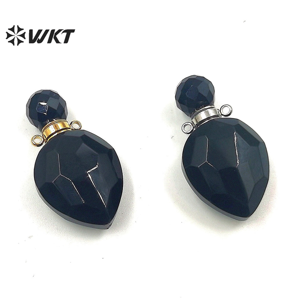WT-P1795 Attractive Pendant Bohemia Style Perfume Bottle Pendant Textured Women Jewelry Accessories Natural Stone Pendant