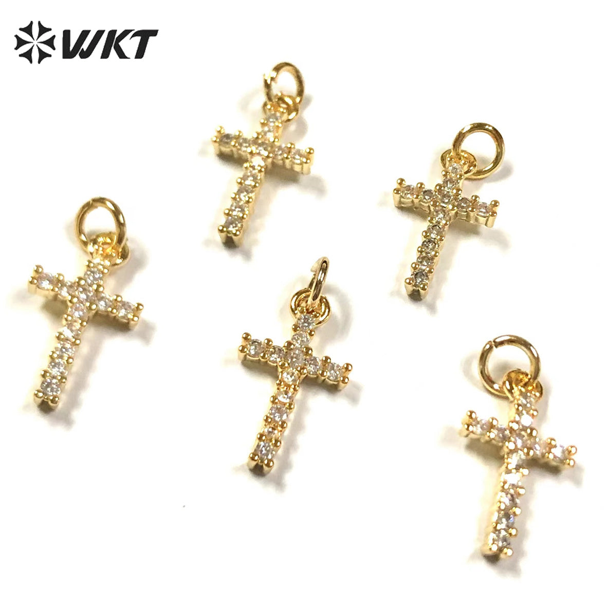 WT-MP248 French Fashion Vintage Exquisite Pendant Simple Zircon Cross Pendant Women's Jewelry Accessories Cubic Zircon Pendant