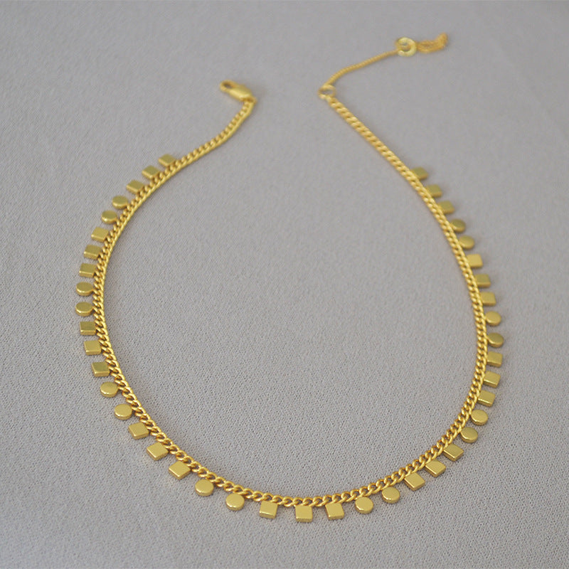 BFN014 Amazing Unique Cool Fashion 18k Morden Gold Plated Welding Chain Necklace Big Statement Charm Simple Metal Necklace